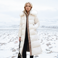 Jacqueline - Elegante Winterjacke für Damen – Weiß