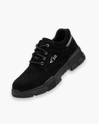 Herren Ergonomische Sicherheits Schuhe | Atmungsaktiv – Schwarz