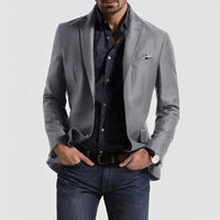 George - Stilvoller Herrenblazer mit Zweiknopfverschluss – Grau
