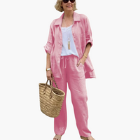 Wilma | Lässig Zweiteiler-Set – Rosa