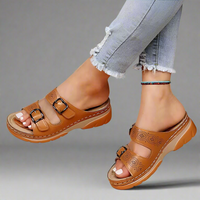 Verharda | Orthopädische Ledersandalen mit Sofort-Komfort – Braun