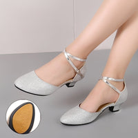 Carrie - Glänzende Damensandalen – Silber
