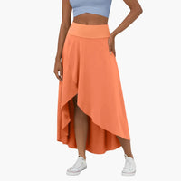 Theresa | Midi-Rock mit Hoher Taille – Orange