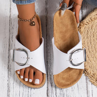 Bellevue | Buckle Mule Slide™ – Weiß