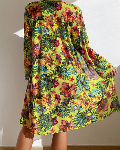 Sunflower | Dreiteiliges Bikini-Set mit Blumen