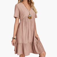 Lotte | Bequemes stilvolles Kleid – Rosa