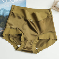 Fenne - Nahtlose Satin Damen-Slips (5+5 GRATIS!) – Grün