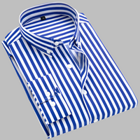 Herrenhemd aus kariertem Oxford-Material – Dunkelblau