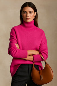 Eva | Feiner Kaschmirpullover Damen stilvoll – Rosa