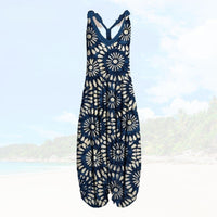 Vivi | Sommerlicher Jumpsuit für Frauen mit lockerer Passform – Blau weiß B