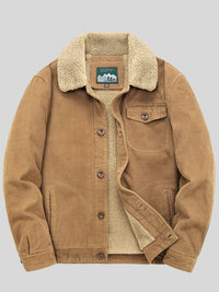 Thiago | Outdoor Jacke mit Knopfleiste für Herren – Warm und Robust – Khaki