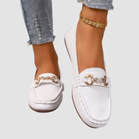 Bella | Atmungsaktive Slip-On Loafers – Weiß