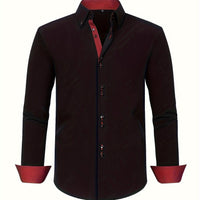 ALBERTO | ELEGANTE LEICHTE HEMD MIT KONTRASTDETAILS – Schwarz