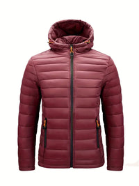 Clemens® | Elegante Jacke mit Kapuze – Rot