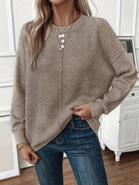 Azariah - Eleganter lässiger Pullover – Braun