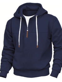 Kolton – Kapuzen  Kapuzenpullover Mit Halbem Reißverschluss – Blau