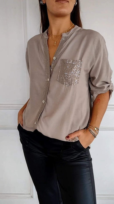 Eveline - Sequin-Ärmeltop