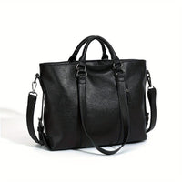 Bianca | Vintage Shopper Tasche mit zeitloser Eleganz – Schwarz