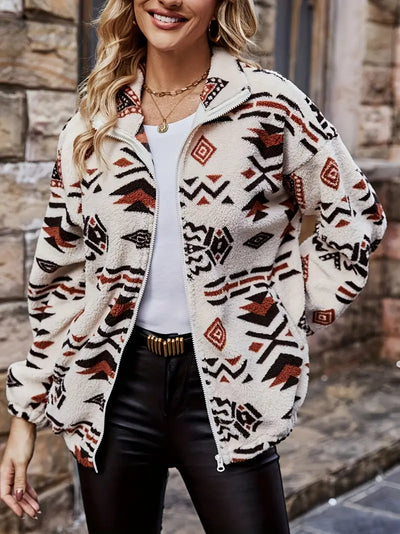 Eystira | Elegante Jacke mit geometrischem Muster