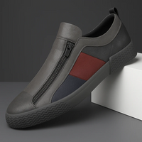 Avaron Leder Sneakers – Dunkelgrau