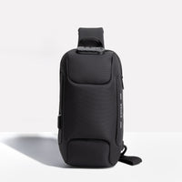 Unisex Eingebauter Ladeanschluss Umhängetasche | Anti-Diebstahl – Schwarz