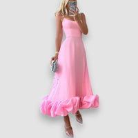 Blair | Elegantes fließendes Kleid – Rosa