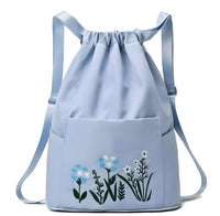 Praktischer, leichter Rucksack für Damen | Kordelzug – Blau