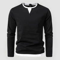 LUDWIG - LEICHTER LANGARMPULLOVER – Schwarz