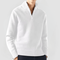 VENHUES - STRICKPULLOVER MIT REISSVERSCHLUSS – Weiß