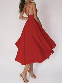 Canyon | Elegantes Damenkleid mit V-Ausschnitt – Rot
