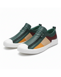 Paul | Herren Leder Slip-Ons im klassischen Stil – Green White