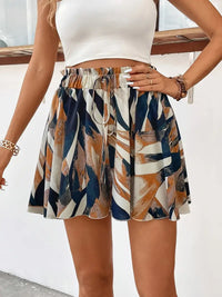 Isabelle | Print Tie-Front Shorts für Frauen – Gemischte Farbe