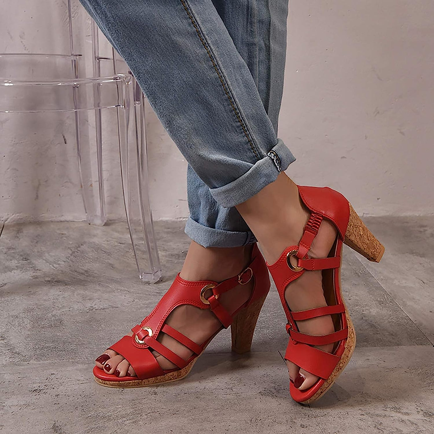 Odette - orthopädische Sandalen mit Absatz