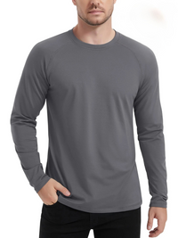 Teraxo | Atmungsaktives Langarmshirt für Herren Winter – Dunkelgrau