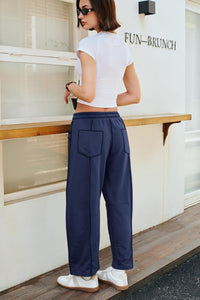 LINA | Barrel-Pants – Weite Sommer-Loungehose für jeden Moment – Marine