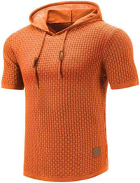 Kurzarm-Kapuzenpulli – Orange