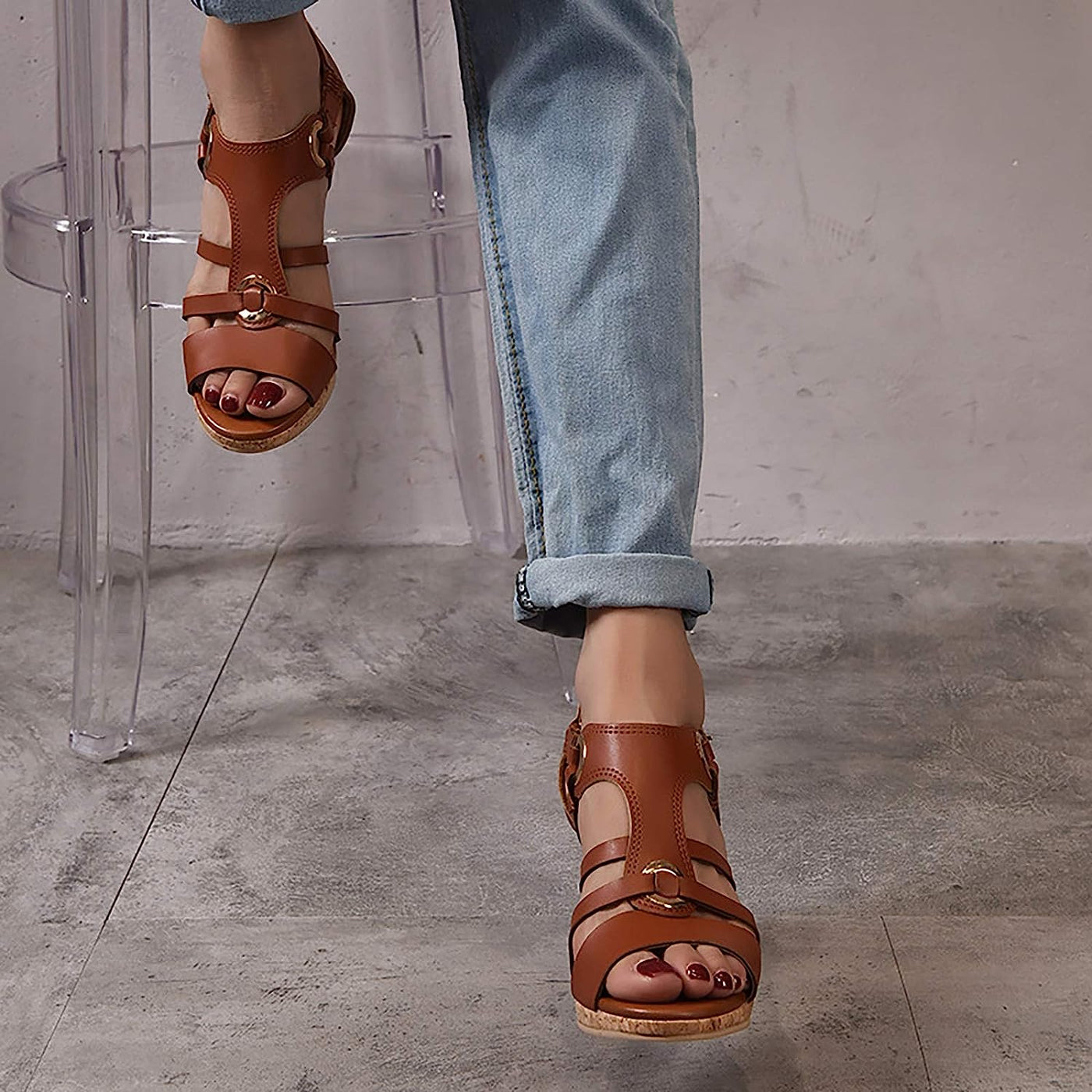 Odette - orthopädische Sandalen mit Absatz
