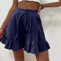 Kylie Bermudas Damen | Sommerliche elegante lässige einfarbige Shorts – Marine