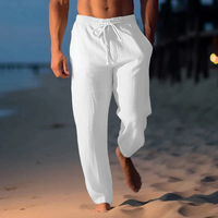 Herren Strand Lounge Hose | Bequeme – Weiß