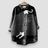 Myraliese | Oversize-Bluse mit fröhlichem Komfort – Schwarz