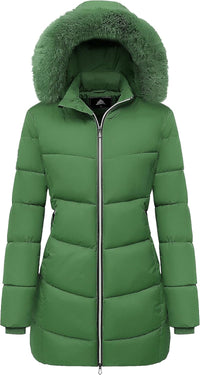 Emmas | Winterjacke mit Kapuze – Grün