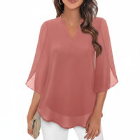 Brianna - Weit geschnittene Bluse mit eleganter Form – Rosa