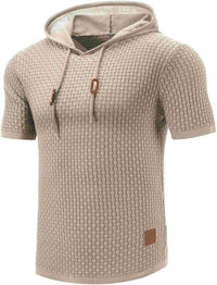 Kurzarm-Kapuzenpulli – Khaki