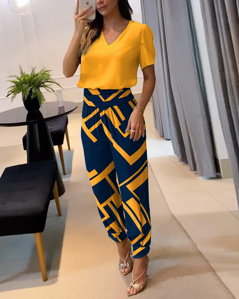 Mathilda Trendiges Set aus Bluse und Hose