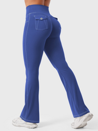 Vexaro | Flexibles Flared-Leggings für Damen Sommer – Blau
