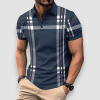 Lior | Short Sleeve Polo Shirt – Blau