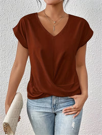 Sina | T-Shirt mit Sweetheart-Ausschnitt (1+1 GRATIS) – Rot