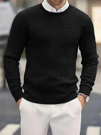 Jonty – Gestrickter Langarm Rollkragenpullover – Schwarz