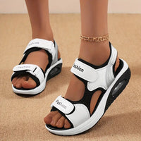 Marleen - City Chic Sandalen – Weiß / Schwarz