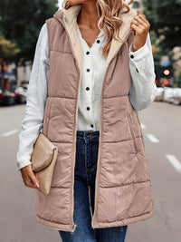 Leyseris | Warme Kapuzenweste Jacke – Rosa
